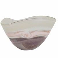 Peach Swirl Glass Bowl