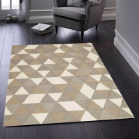 Origins Modern Hand Tufted Pure Wool Honeycomb Geometric Triangle Rug 160x 230cm