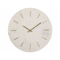 Brass Inlay and Marble Round Wall Clock 43cm Diameter
