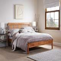 Modern Mya 180cm Super King Size 6ft Hevea Wood Honey Oak Bed Frame