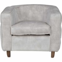 Helix Chester Club Chair Ivory Velvet