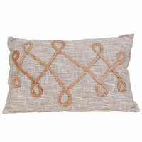 Woven Jute Cotton Rectangular Cushion