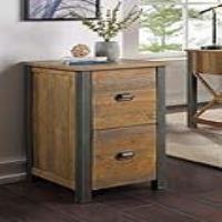 Reclaimed Wood Industrial Distressed 2 Drawer Home Office Filing Cabinet 80x55cm