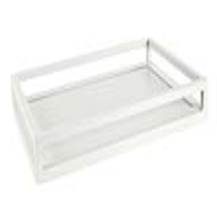 White Powder Coated Aluminium Serving Tray Outdoor Garden