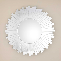 Venetian Irregular Round Mirrored Glass Wall Mirror 90cm Diameter
