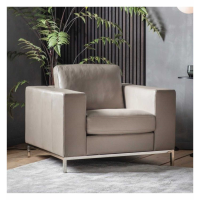 Modern Style Grey Leather Upholstered Living Room Sofa Armchair 87x103cm
