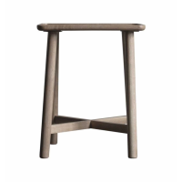 Modern 45cm Square Solid Wood Side Lamp Table Grey