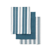 Organic Cotton Stripe Tea Towel 3pk