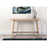 Bergen Modern Style Oak Wood Stone Washed Finish Console Hall Table 75 x 120cm