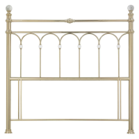 Traditional Brass 5ft King Size Divan Bed Metal Headboard Crystal Finials
