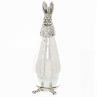 Silver Bunny Ornament