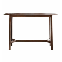 Modern Walnut Wood Lacquered Finish Console Hall Table Without Storage 80x120cm