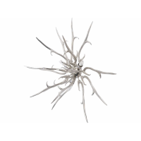 Hunter Polished Silver Antler Wall Sconce E27 40W 3