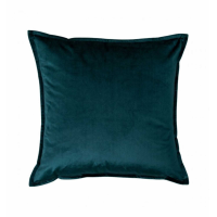 Velvet Oxford Cushion Emerald