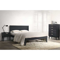 Luna Blue Painted Wooden 5ft3 Euro King Size Bed Frame 160cm Low Footend