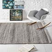 Origins Chunky Knit Grey Natural Hand Woven Wool Poly Yarn Floor Rug 160x230cm