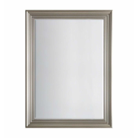 Modern Style Large Steel Effect Rectangle Wall Mirror Multi Panelled Edge 104x76cm