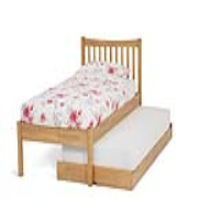 Alice Single 3ft 90cm Hevea Honey Oak Wooden Guest Bed Frame Shaker Style