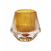 Tealight Holder Amber (3pk)