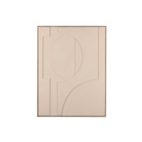 Rectangular Framed Wall Art Natural Wood 3D Effect