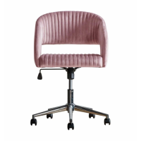 Swivel Chair Pink Velvet