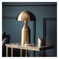 Gold Finish Metal Table Desk Study Lamp With Dome Shade Modern 41 x 25cm