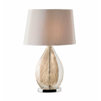 Modern Style Glass and Metal Soft Pink Velvet Shade Table Lamp 58x40cm