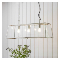 Modern Style Glass And Steel Adjustable 3 Pendant Ceiling Light 120 x 95cm