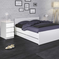 Trendy White High Gloss 3 Drawer Bedroom Chest With Recessed Handles 70.1 x 40.4cm