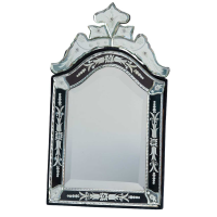 Venetian Table Mirror, Arched Black