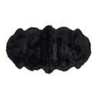 Origins Genuine Hand Finished Sheepskin Super Soft Adobe Black Double Rug 70x175cm