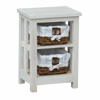 White 2 Rattan Drawer