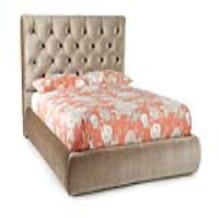 Alexandra 135Cm Upholstered Gold Bedstead