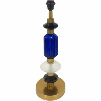 Alena Ink blue and frosted glass table lamp (base only)
