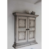 Traditional Solid Wood Wall Mounted Bathroom Storage Cabinet 2 Doors