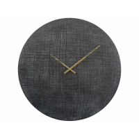Textured Black And Green Aluminium Wall Clock
