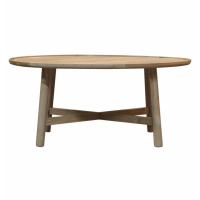 Modern Style Natural Oak Wood Living Room Round Coffee Centre Table 40x90cm