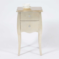 The Alchemist New Gold Gilt Leaf Bedside Table 2 Drawer
