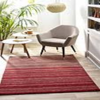 Origins Fine Red Stripes Hand Loom Woven Pure Wool Rectangular Floor Rug 160x230cm
