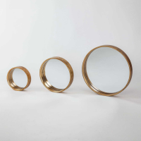 Gin Shu Metal Mirror Gold Gilt Leaf