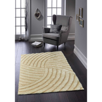 Origins Dallas Champagne Cream Spiral Pattern Rug 160x230cm