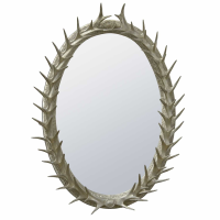 Silver Antler Frame With Beveled Mirror