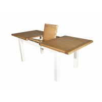 Oxford Cream Painted Large 150 to 195cm Extending Kitchen Dining Table Oak Top