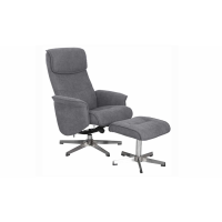 Rayna 1 Seater Recliner with Footstool Grey