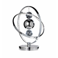 Modern Chrome Living Room Bedroom Table Lamp 32.5 x 28cm