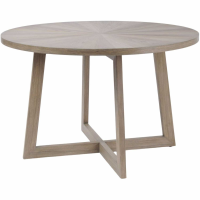 Dowell Mindi Wood Round Kitchen Dining Table Cross Leg Design 120cm Diameter