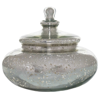 The Noel Collection Large Silver Squat Trinket Jar