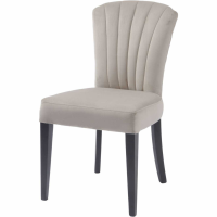 Taupe Brown Grey Soft Velvet Shell Upholstered Luxury Dining Chair