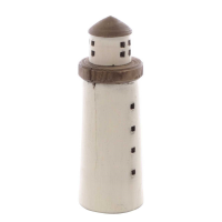 Small Four Window Round Light House Ornament