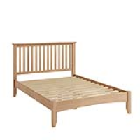 Natural Oak Finish 5ft King Size Bed With Trapped Legs And Slatted Back 110x166cm